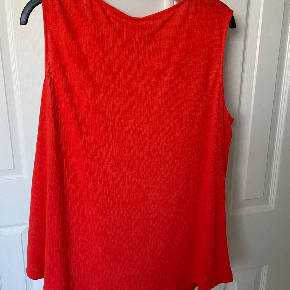 Ruby Rd. Cute Sleeveless Orange Shell With Brass … - image 3